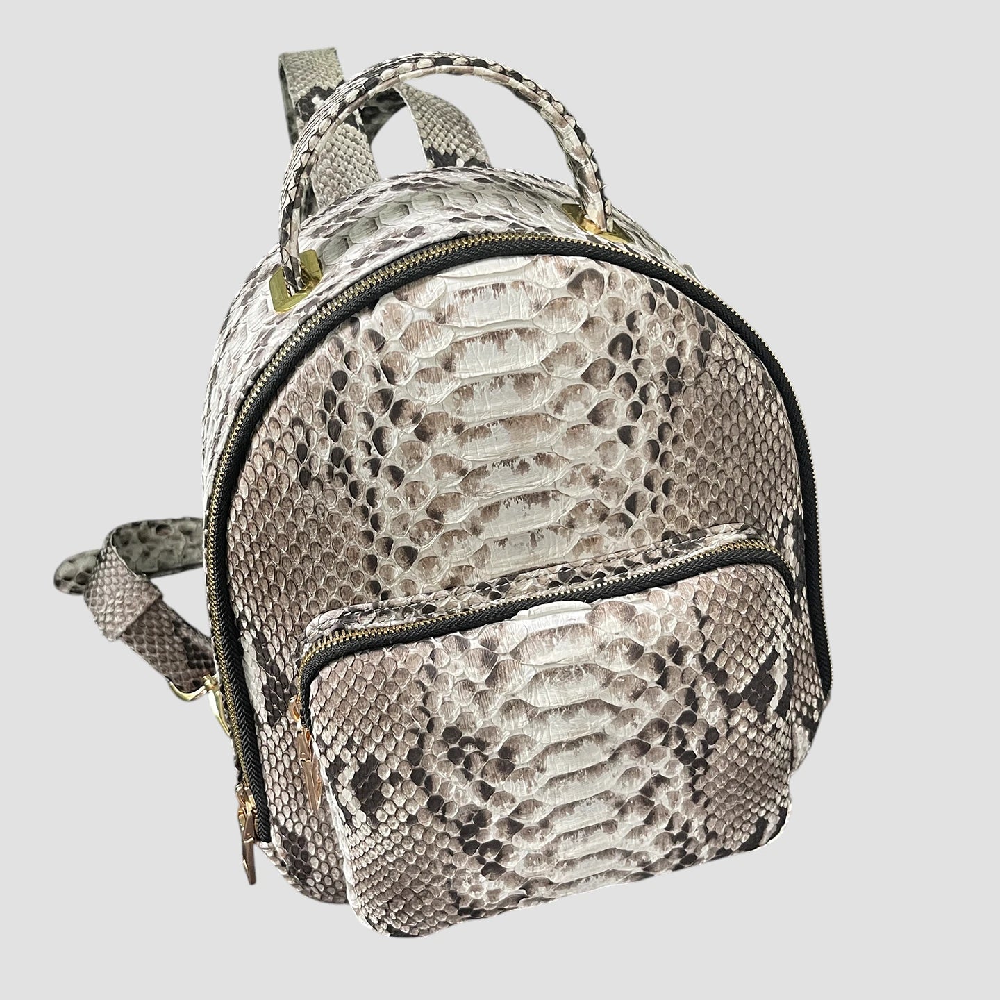 Python leather backpack
