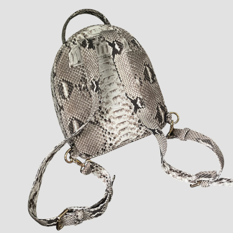 Python leather backpack