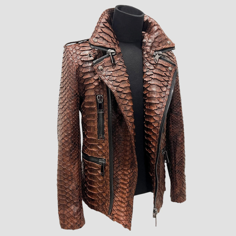 King python leather jacket