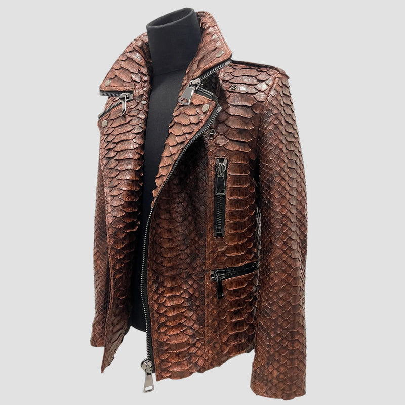 King python leather jacket