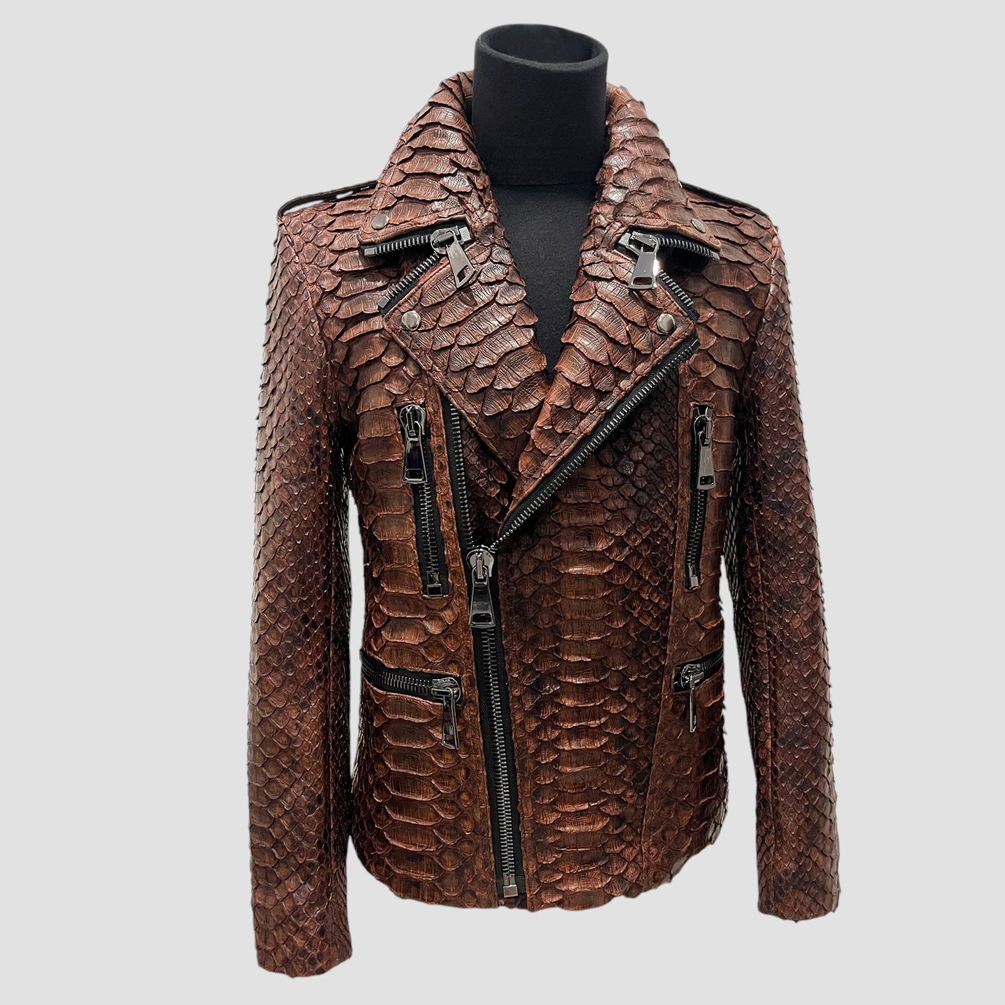 King python leather jacket