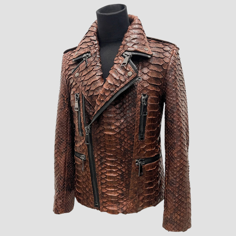 King python leather jacket