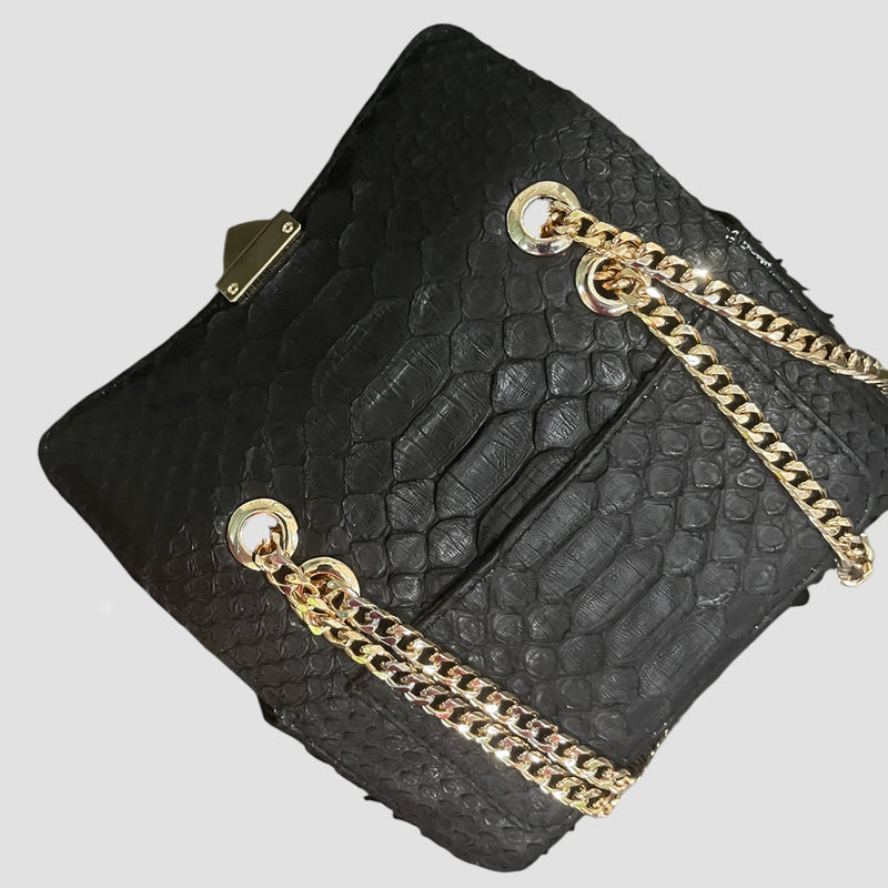 Python leather bag