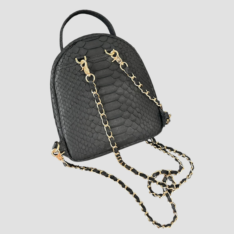 Dragon python leather backpack