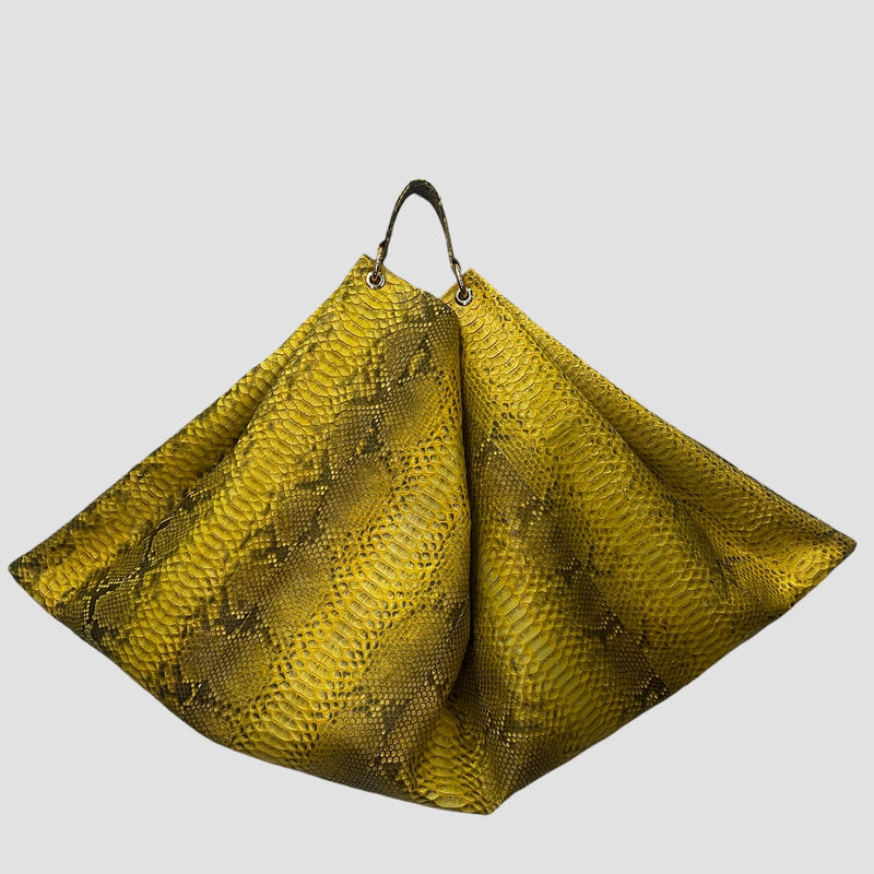 Python leather bag