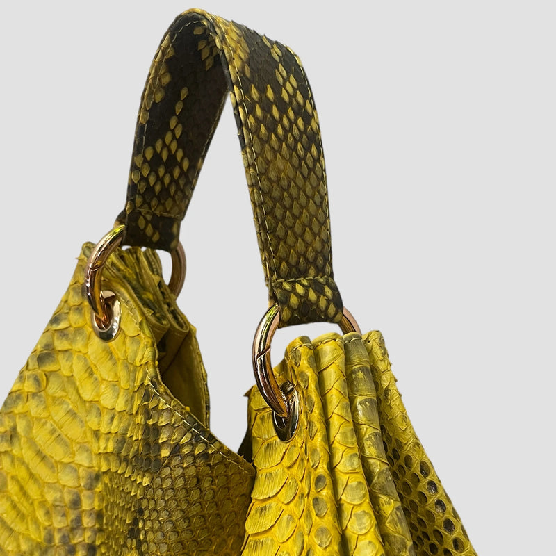 Python leather bag