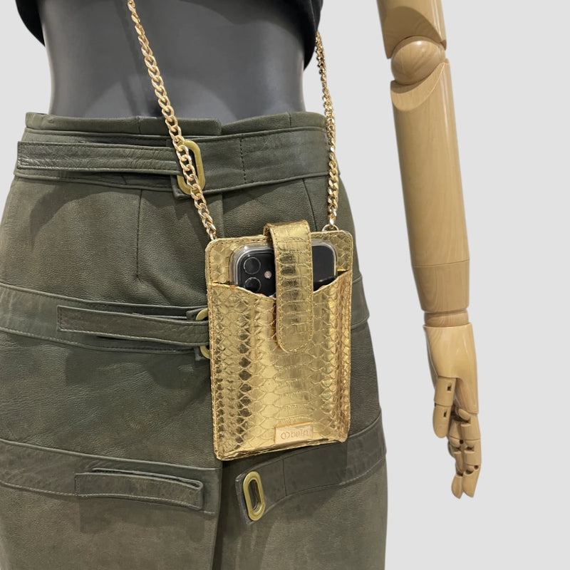 Python leather cellphone case