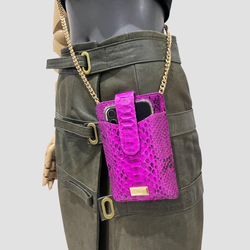 Python leather cellphone case