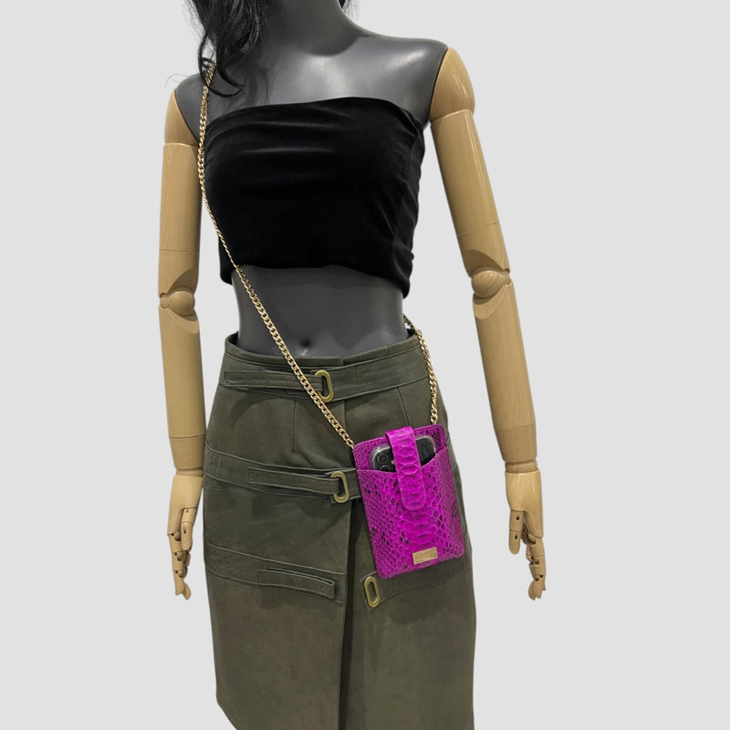 Python leather cellphone case