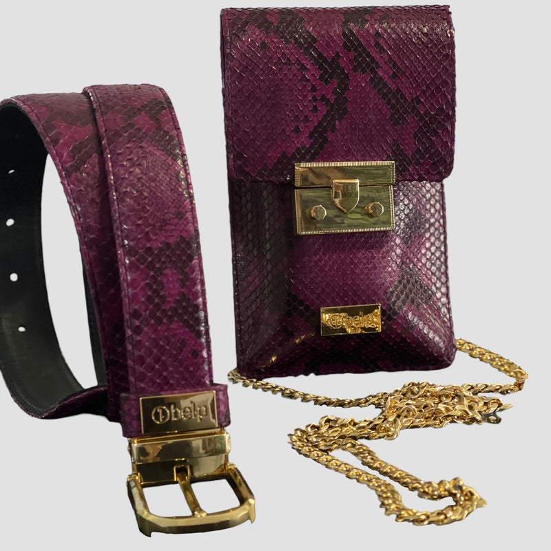 Python leather cellphone case