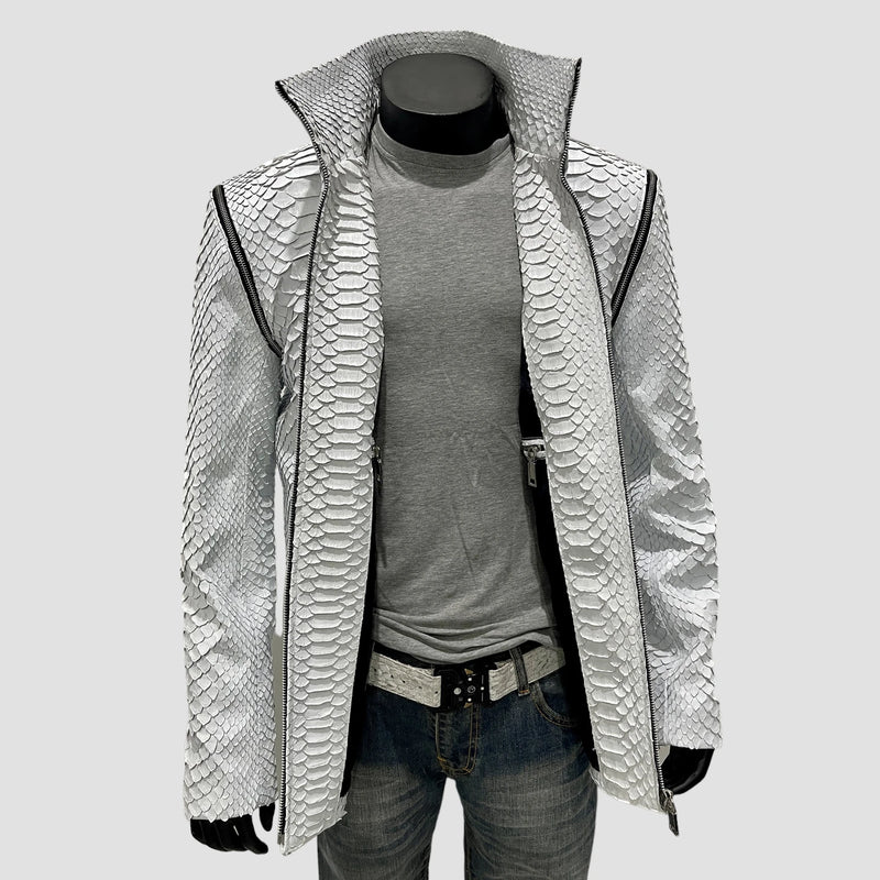 King python leather jacket
