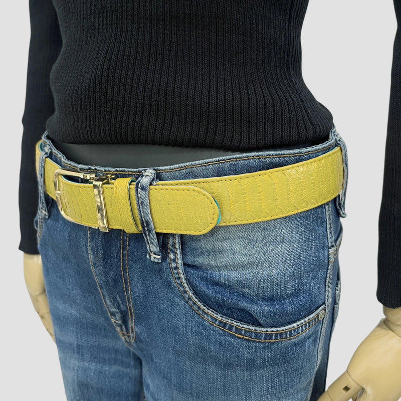 Python leather belt