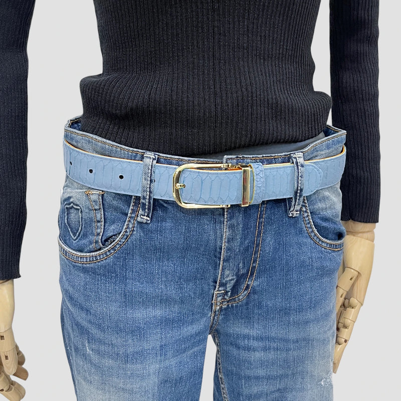 Python leather belt