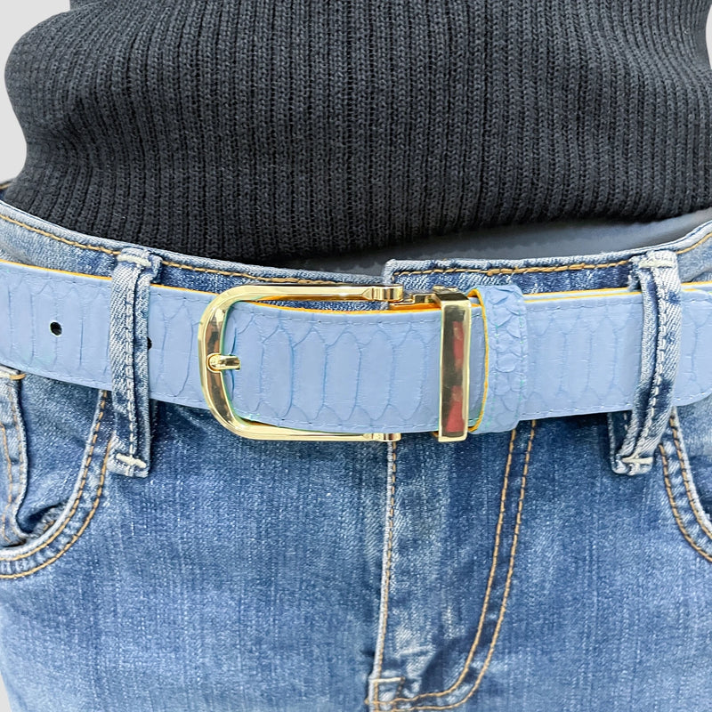 Python leather belt