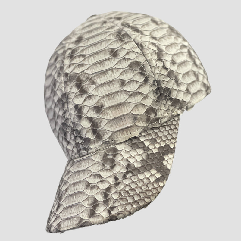 Python leather cap