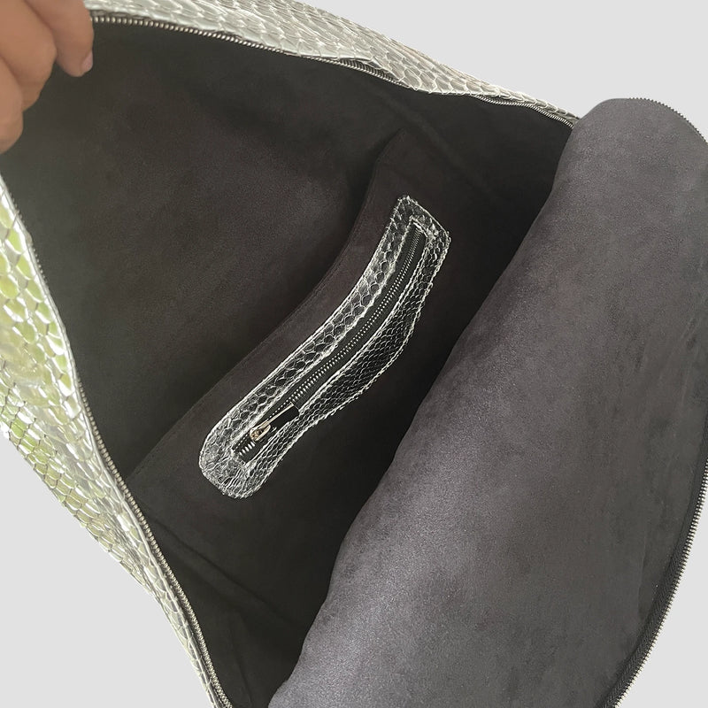 Python leather backpack