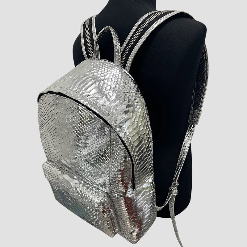 Python leather backpack