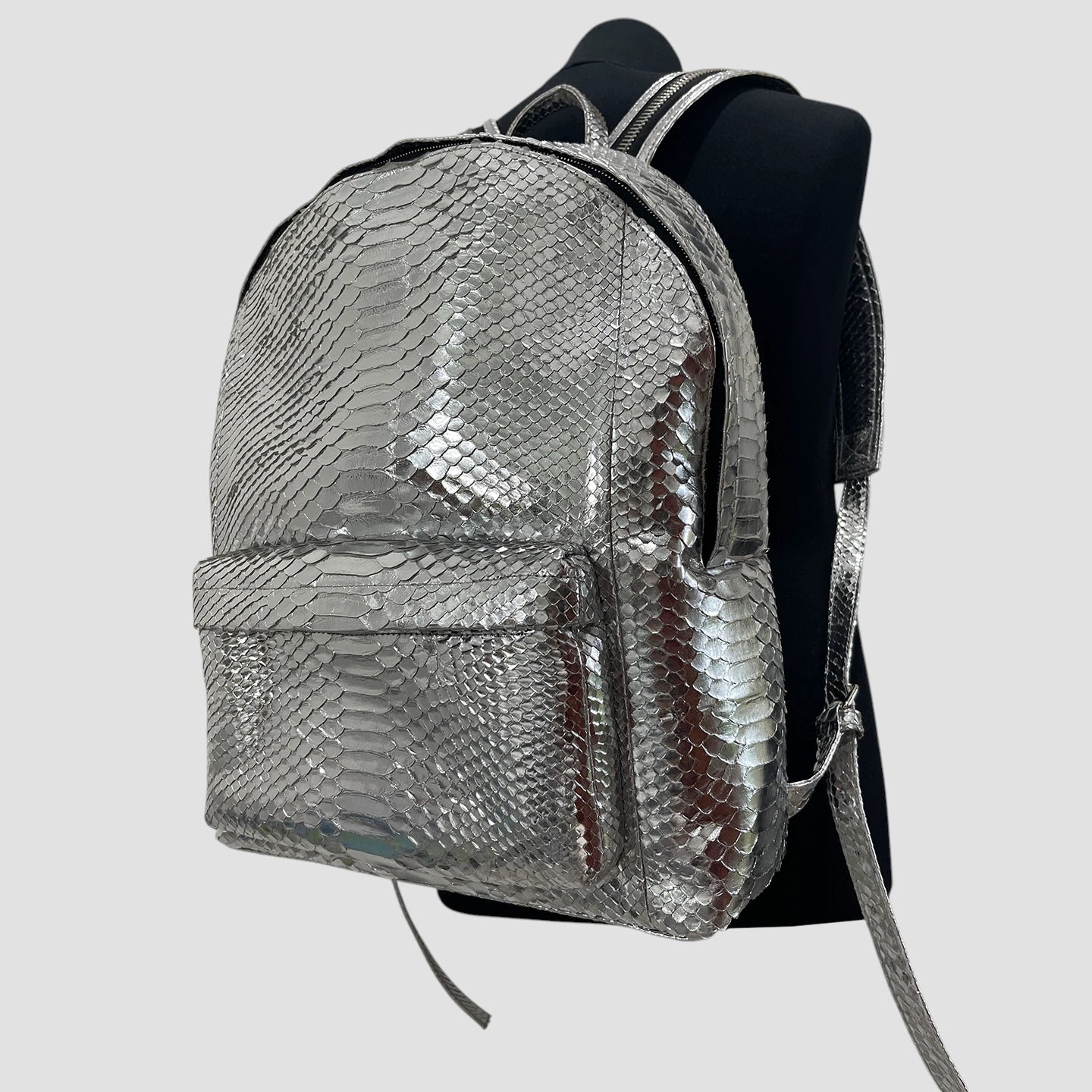 Python leather backpack