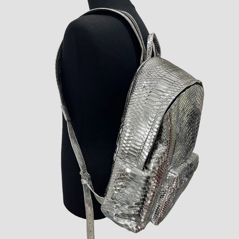 Python leather backpack