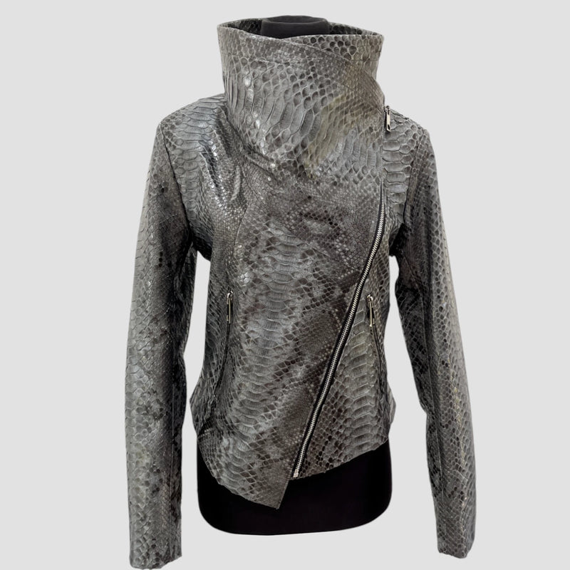 Python leather jacket