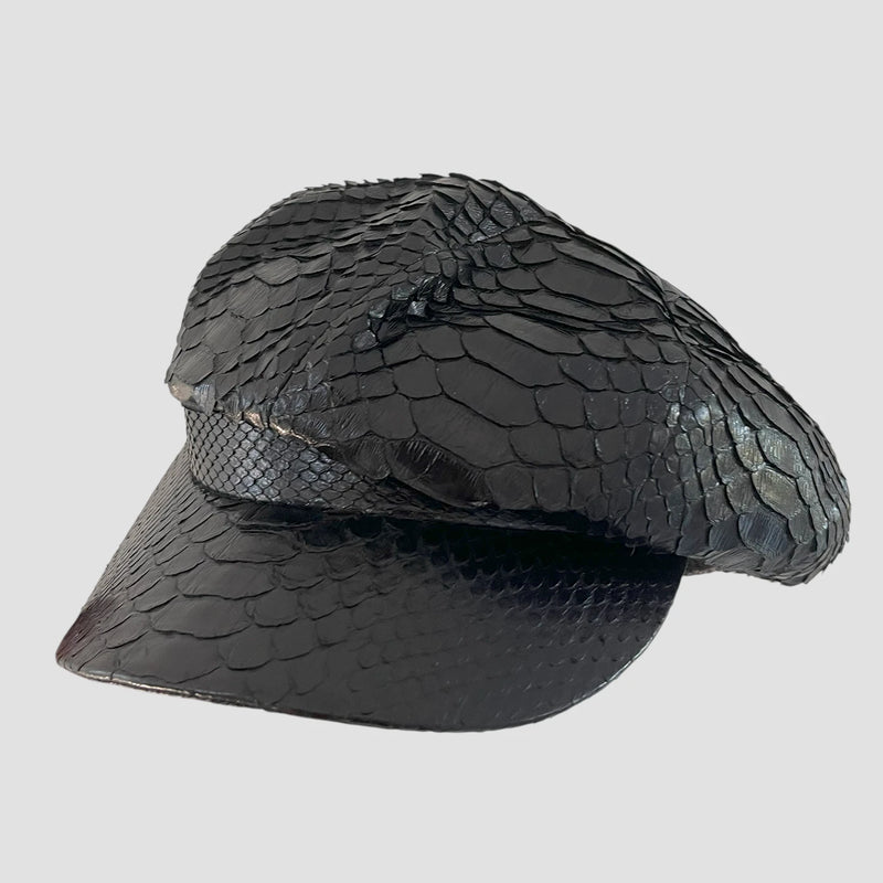 Python leather hat