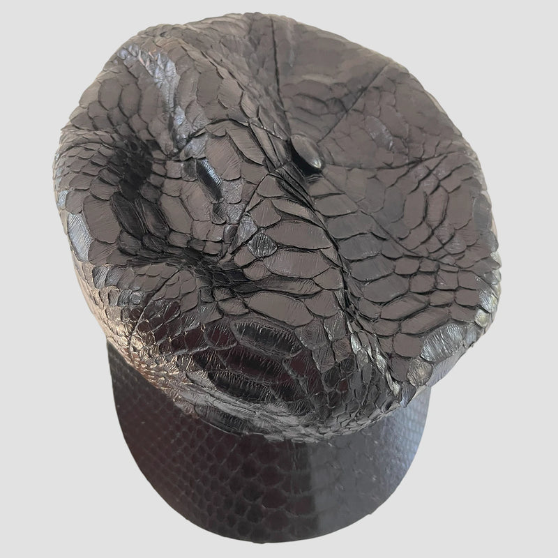 Python leather hat