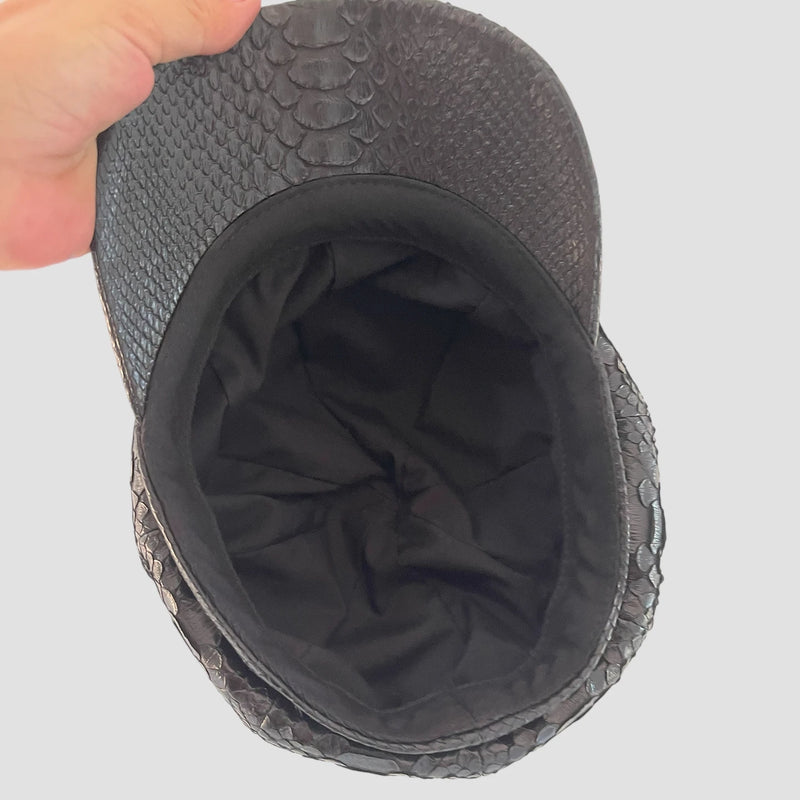 Python leather hat