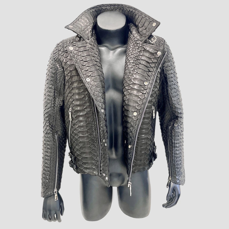 King python leather jacket