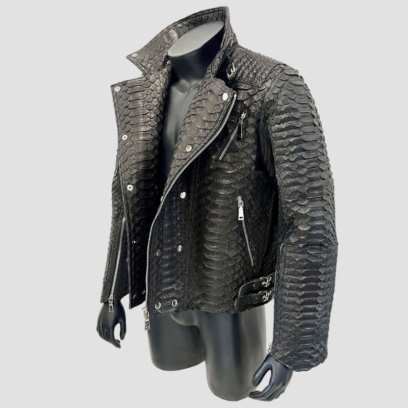 King python leather jacket