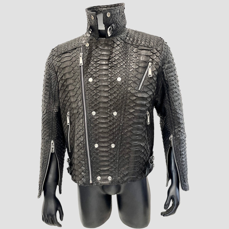 King python leather jacket