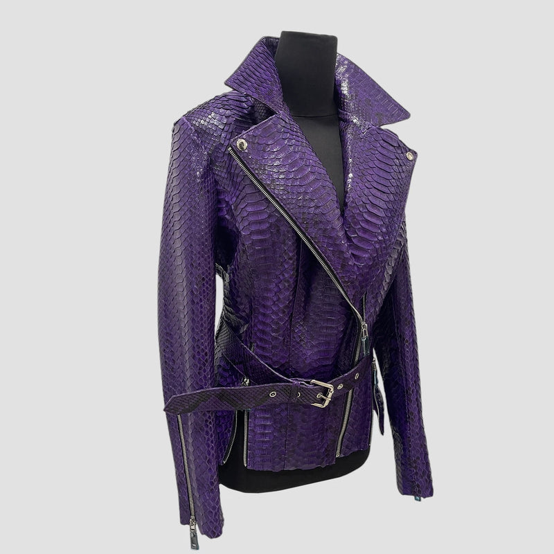 Python leather jacket