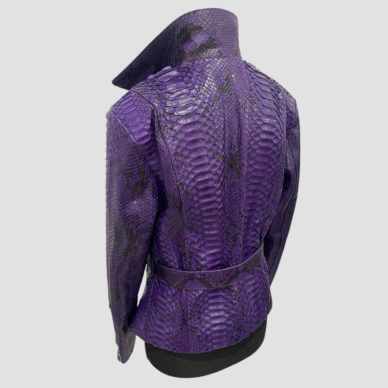 Python leather jacket