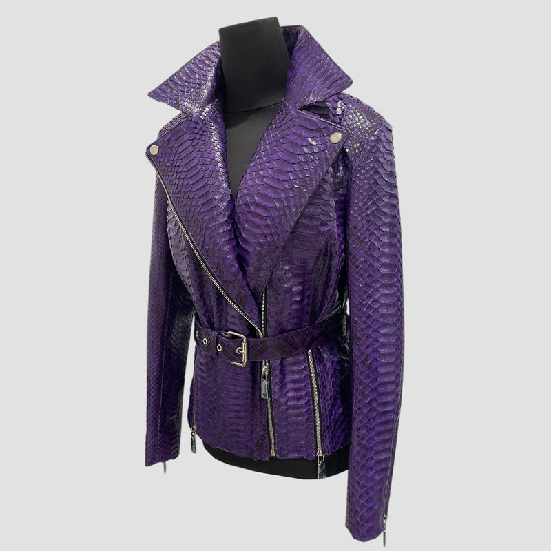 Python leather jacket