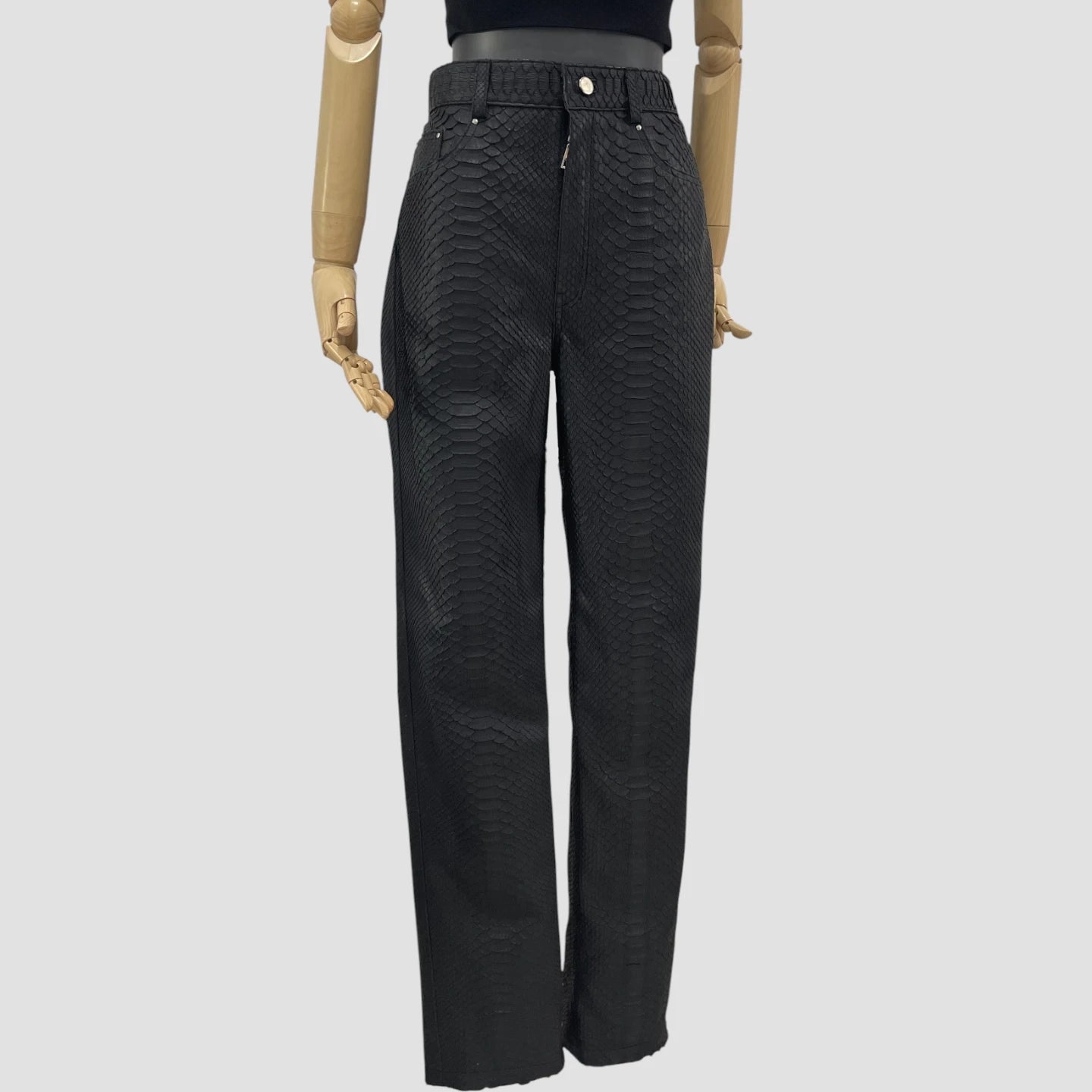 Python leather pants