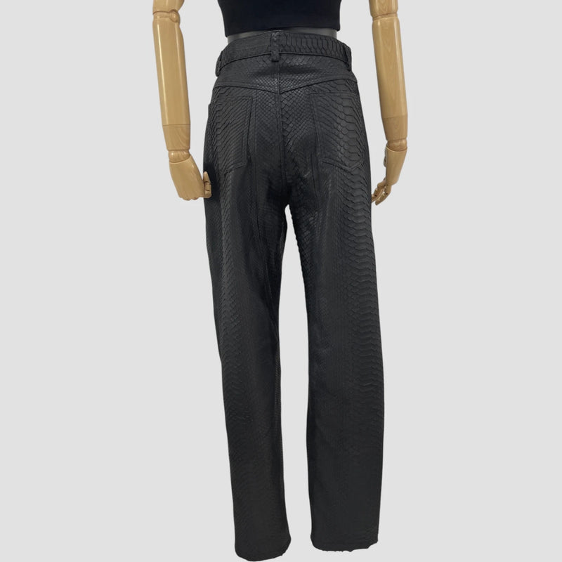 Python leather pants