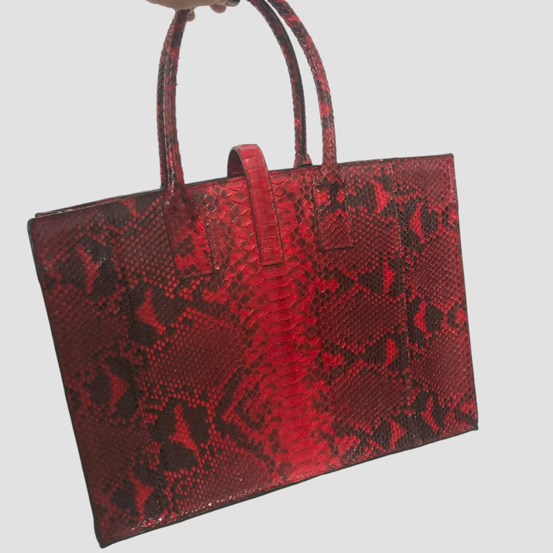 Python leather bag