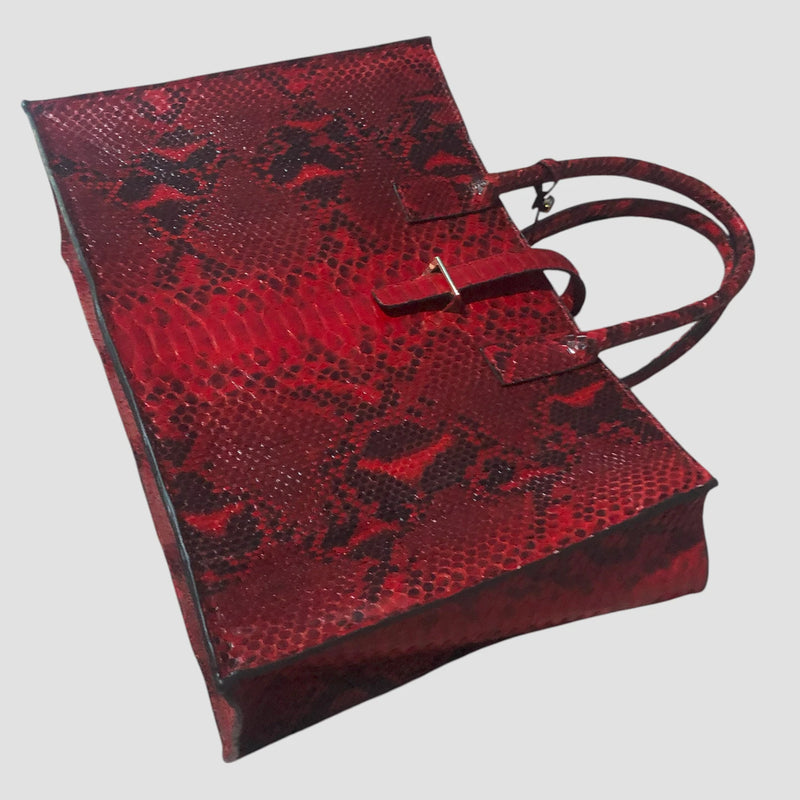 Python leather bag