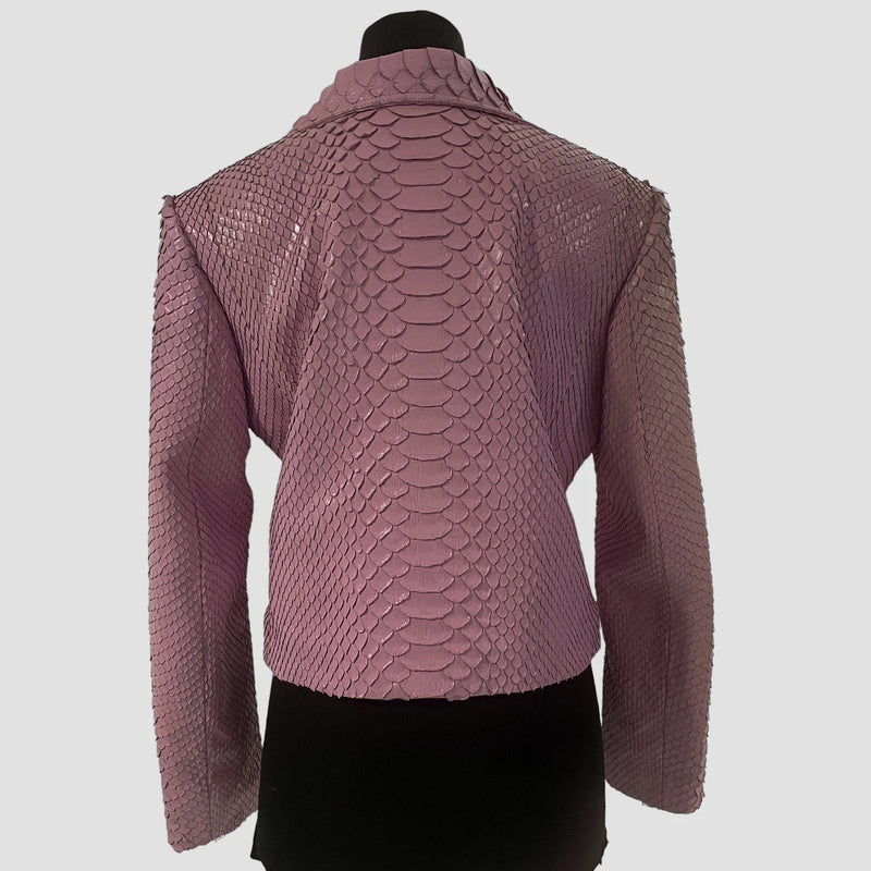 King python leather biker jacket