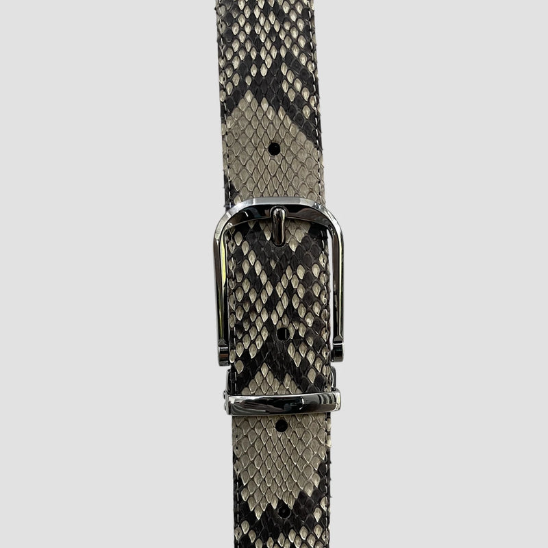 Python leather belt