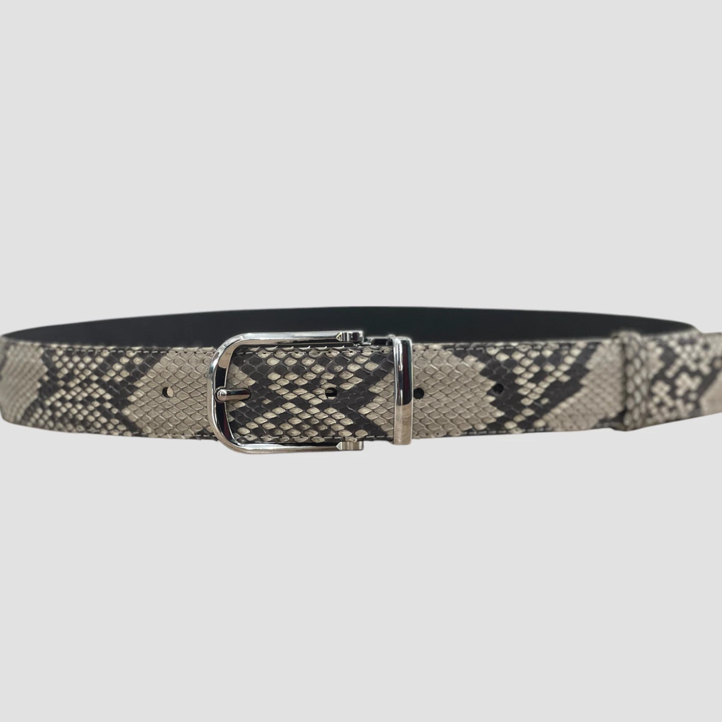 Python leather belt