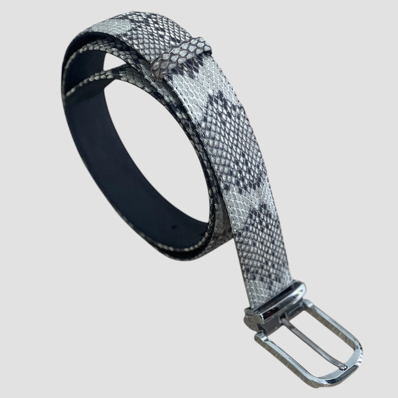 Python leather belt