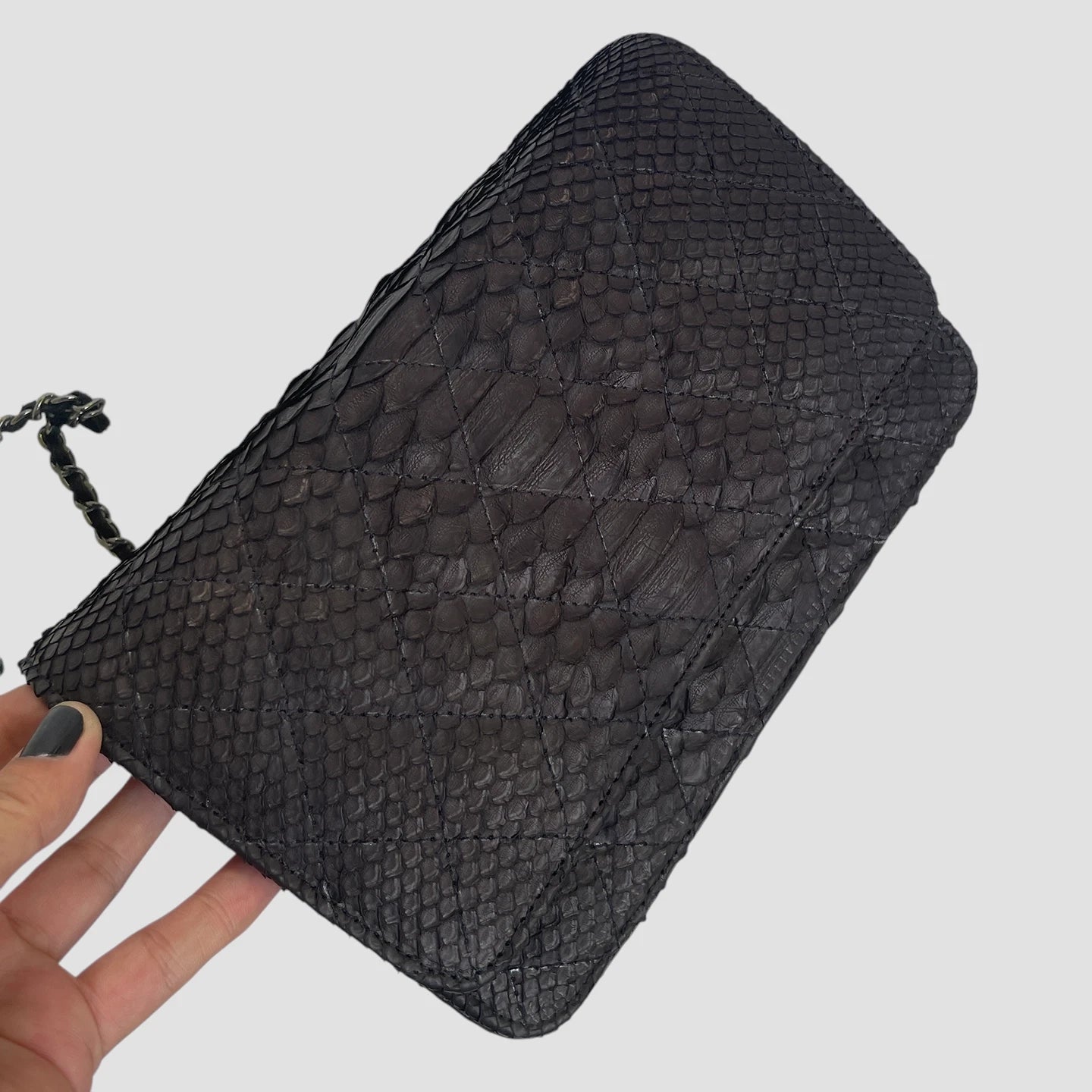 Python leather bag