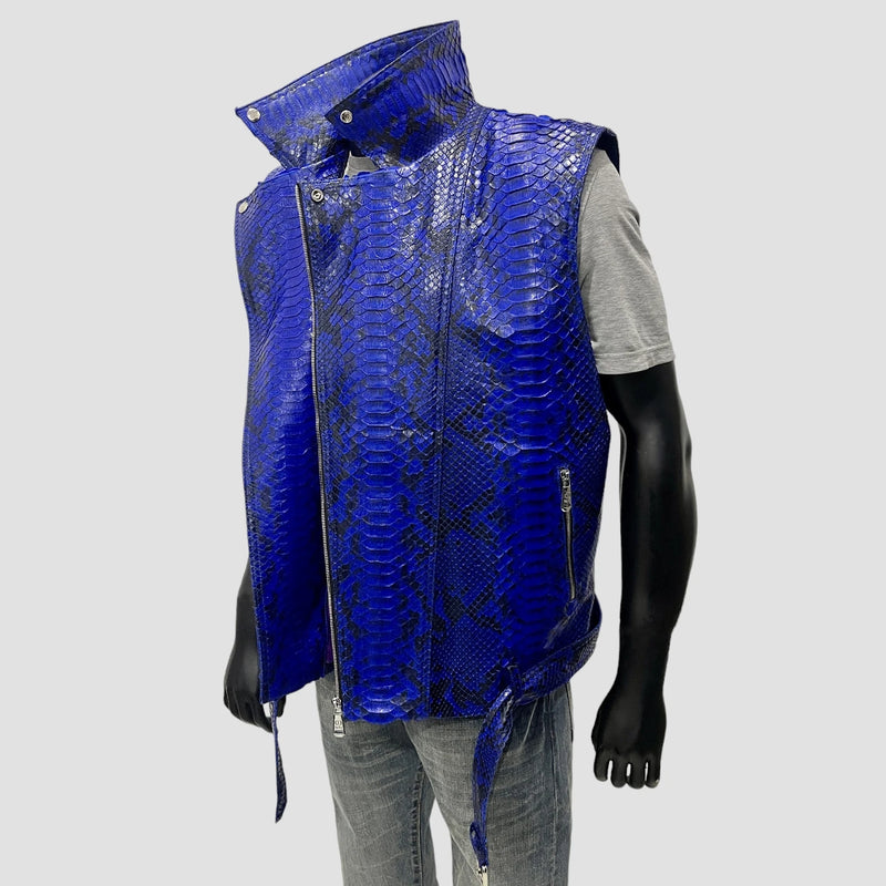 Python leather vest
