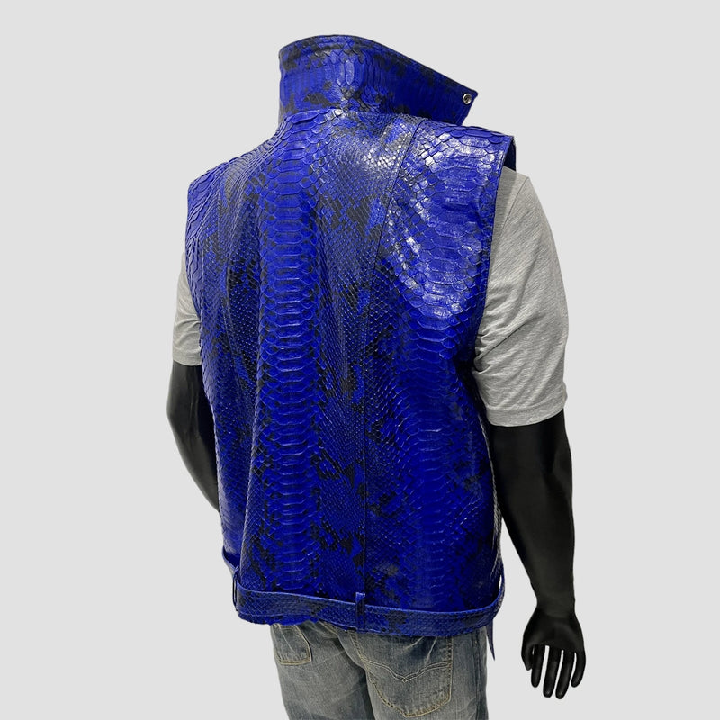 Python leather vest