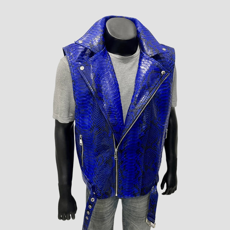 Python leather vest