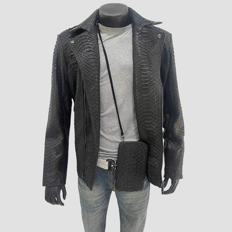 Dragon python leather cellphone case