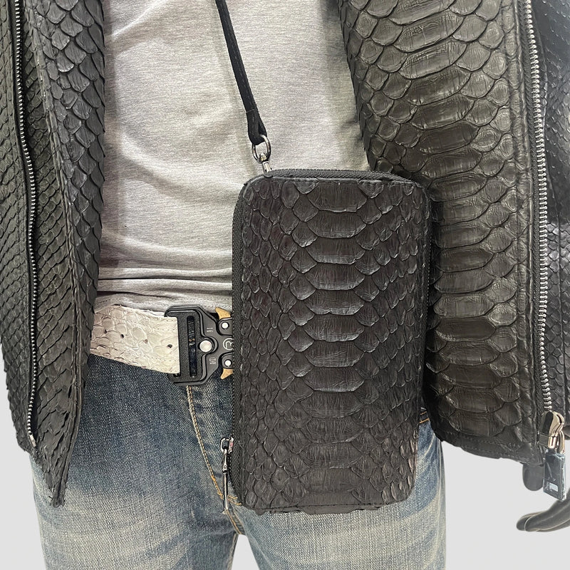 Dragon python leather cellphone case