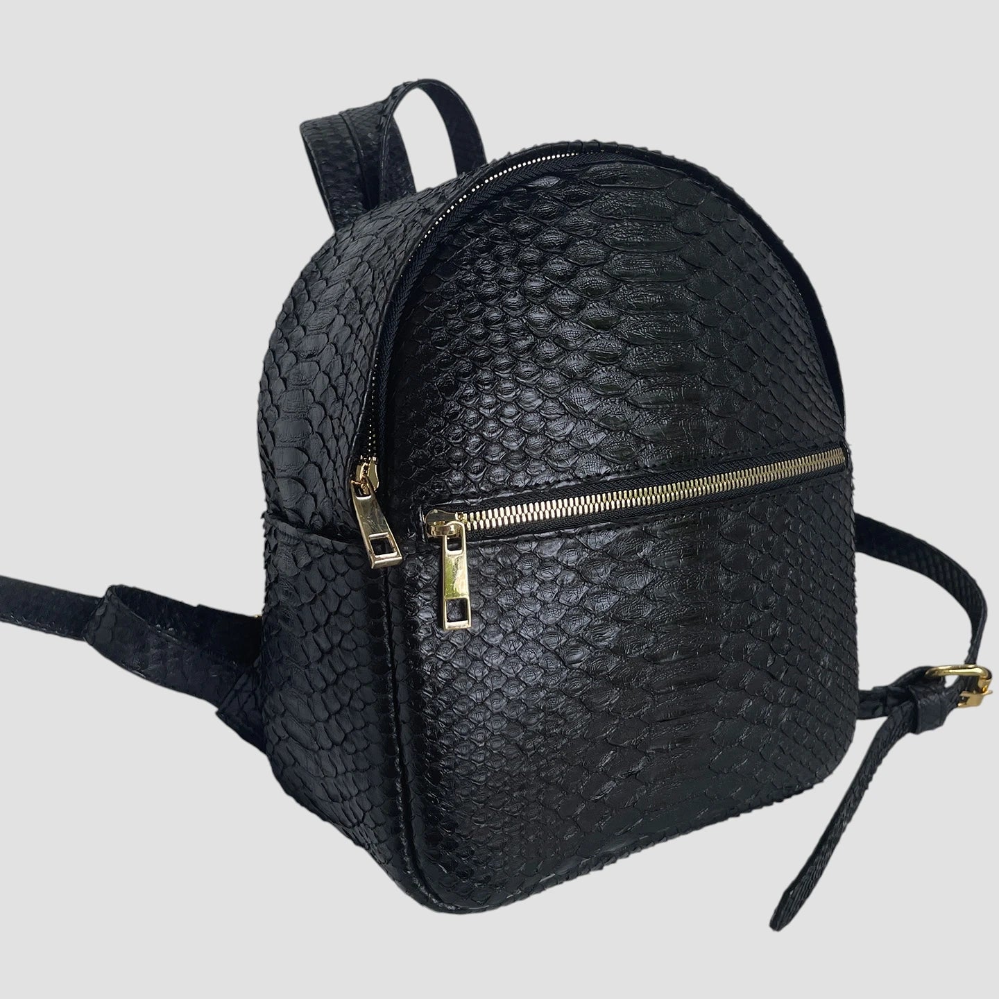 Python leather backpack