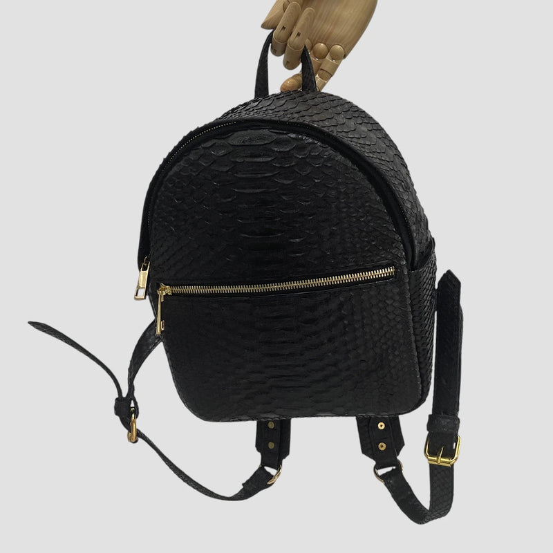 Python leather backpack