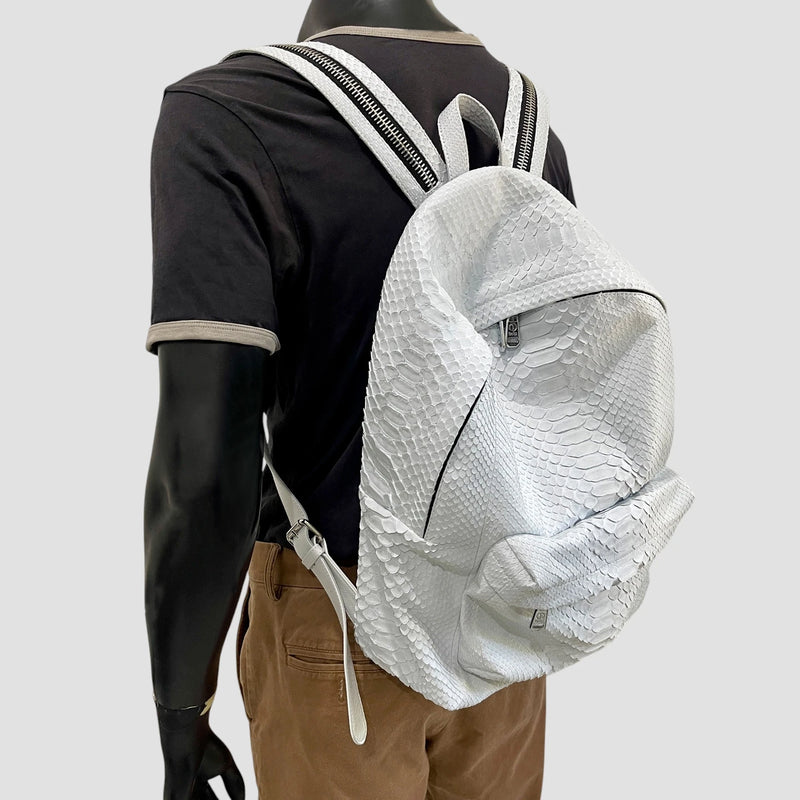 Python leather backpack